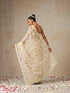Cream and Brown Hand Painted Kota Saree with Blouse Fabric
