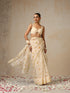 Cream and Brown Hand Painted Kota Saree with Blouse Fabric