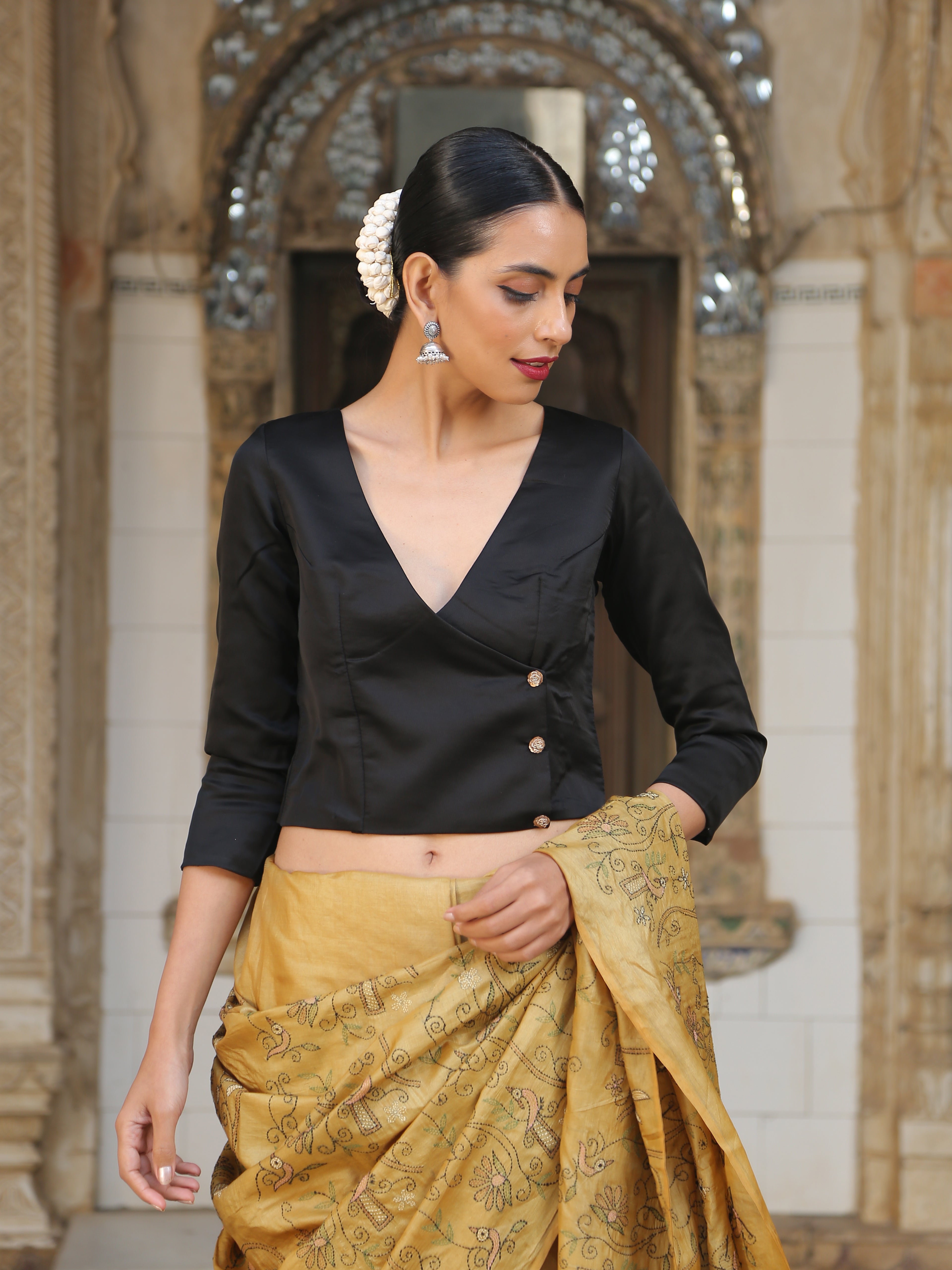Black Rose Blouse