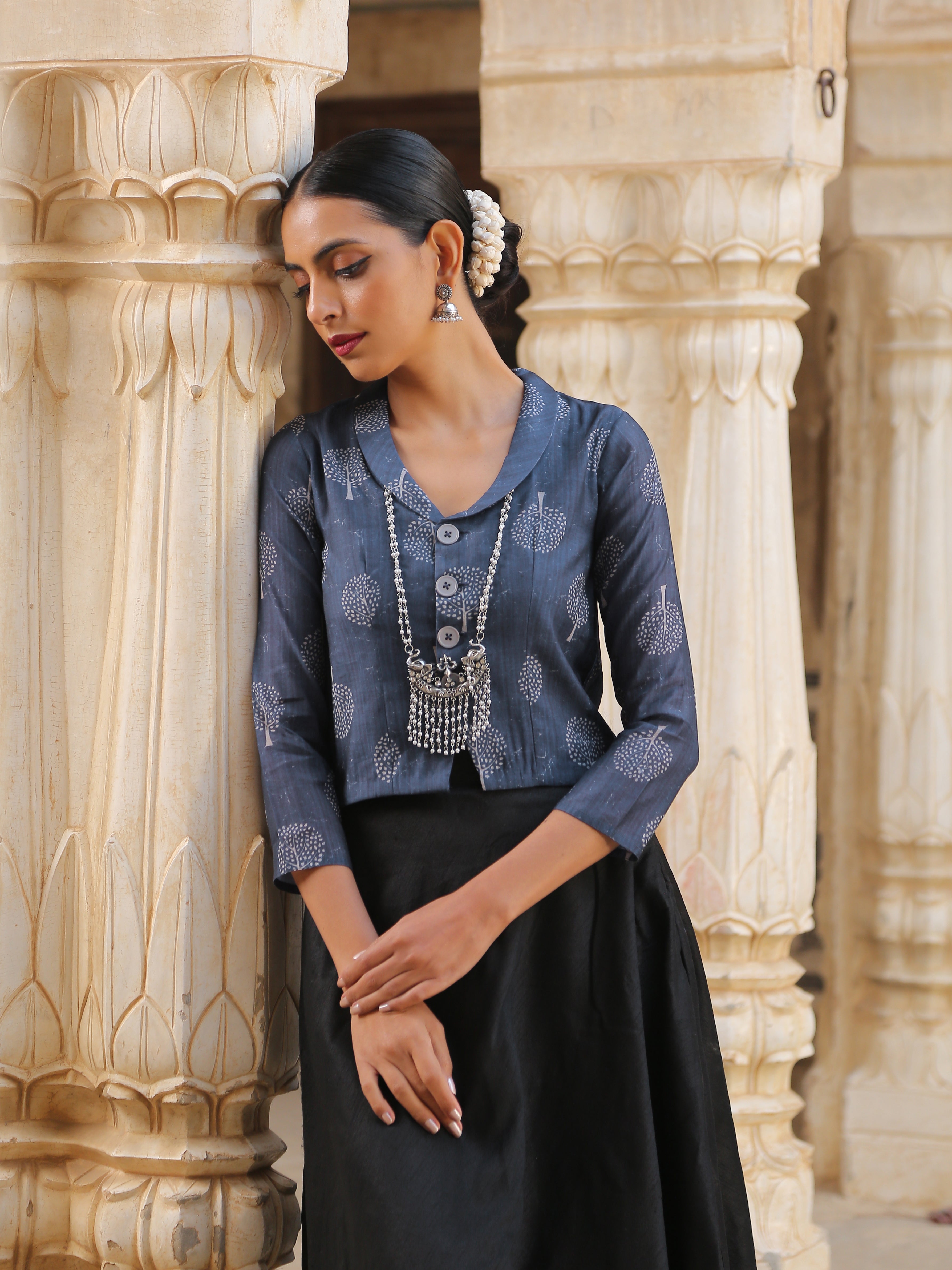 Indigo Tree Blouse