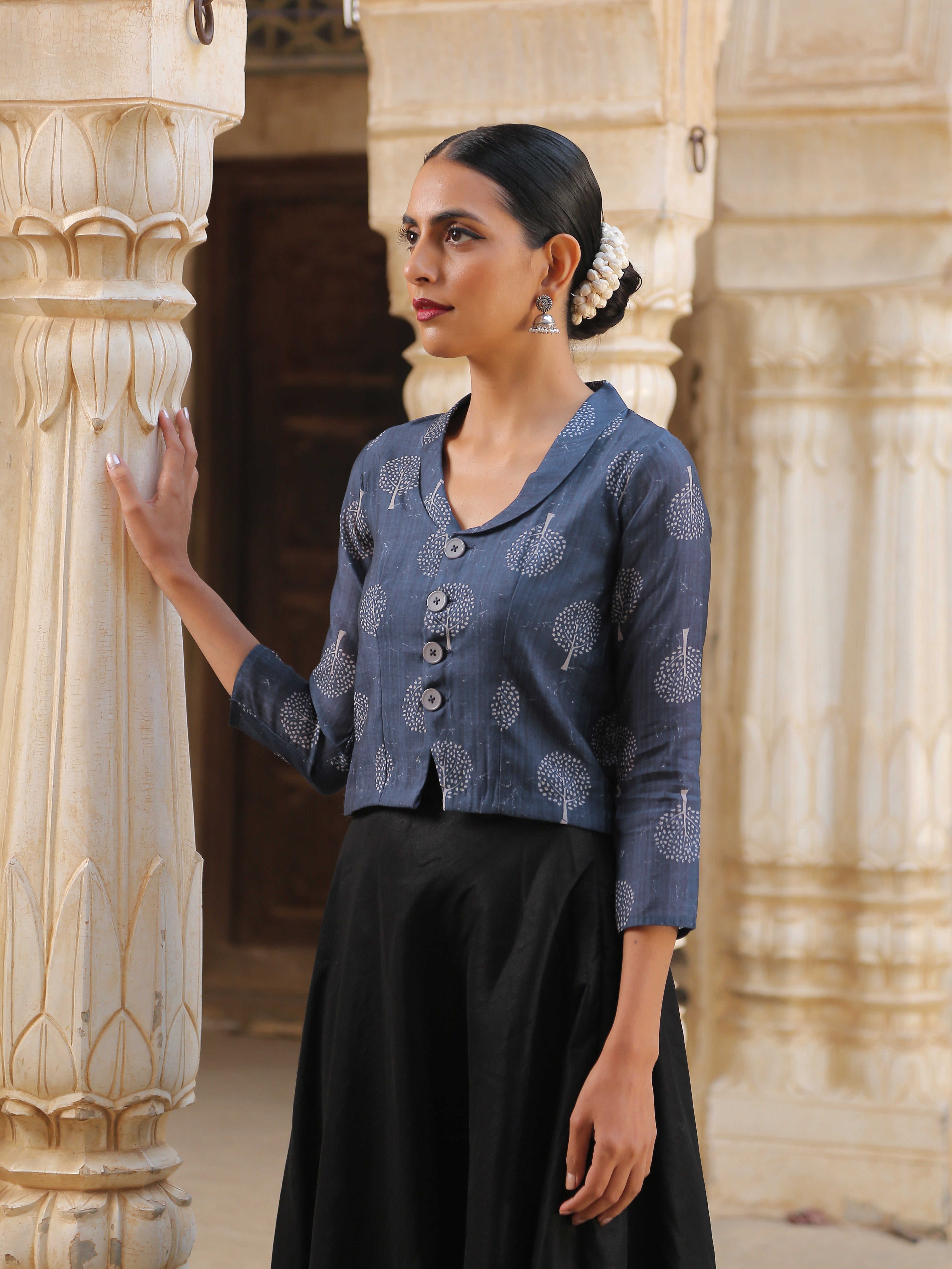 Indigo Tree Blouse