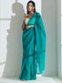 Topaz Super Soft Organza Saree with Pearl Leaves