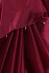 Wine Galaxy Organza Saree with Beads and Self Blouse Fabric