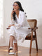 Women’s White Collared Schiffli Kurta with Embroidery on Hem and Sleeve | 1 Pc, Schiffli Embroidery, Work Wear, Festive Party Wear (PRF'T Lux Duchess Cotton Fabric)
