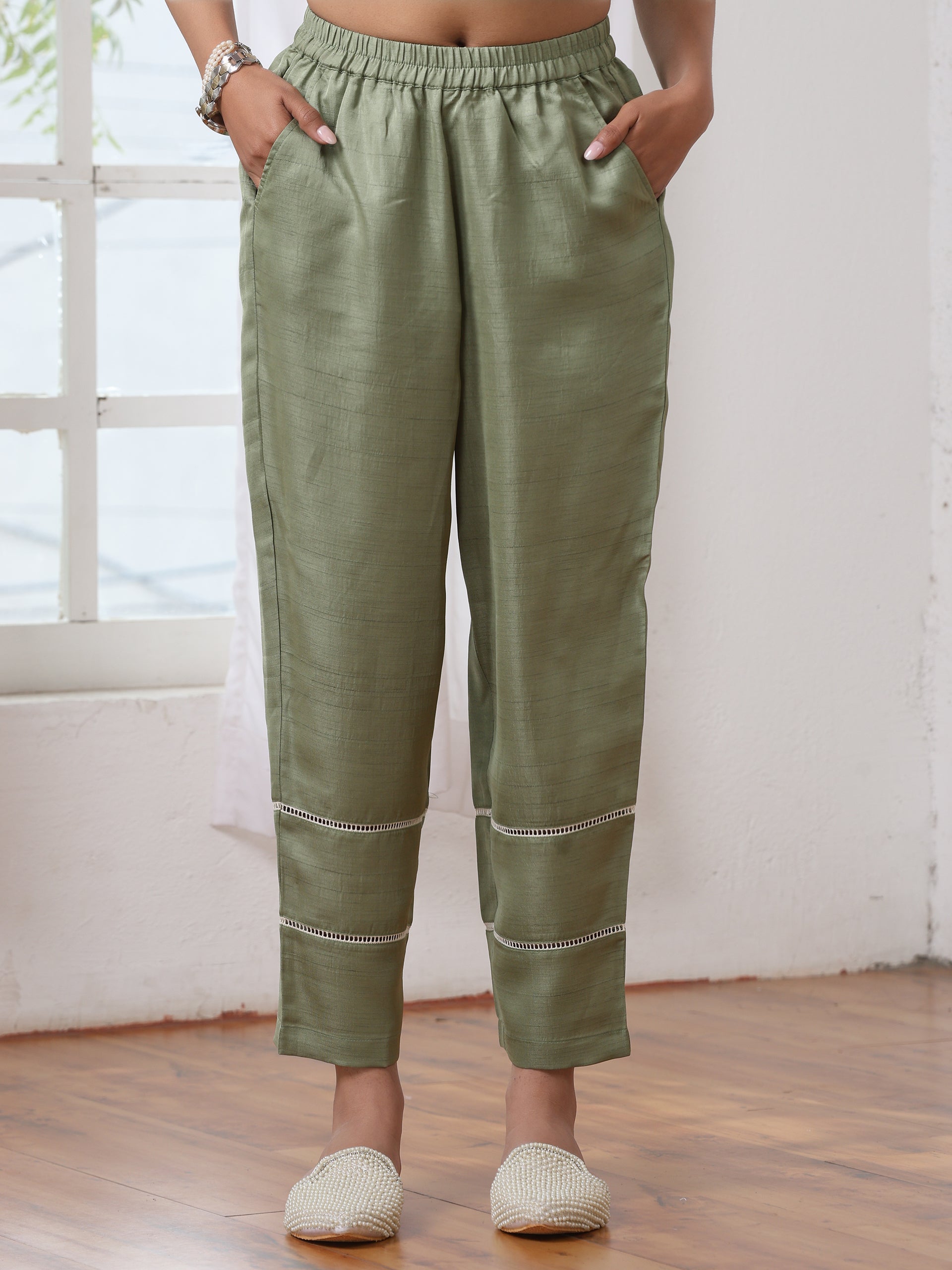 Women’s Sweet Pea Suit Set with Pant | 2 Pc Set, A-Line, Lace Detailing, V Neck, Work Wear, Casual (PRF'T Lux Duchess Satin Fabric)