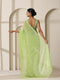 Light Green Rahet Hand Chikankari Saree with Blouse Fabric