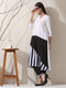 Black & White Triangle Kurta Set for Women – 2-Piece Striped Kurta with Pants | Indo-Western Ethnic Wear
