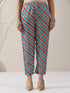 Pink Viscose Kurta Set – 2 Pc with Printed Blue Collar & Pants