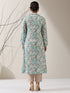 Geometric Print Satin Kurta Set – 2 Pc with Collar & AirSkin™ Pants