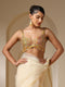 Embroidered Yellow and Green Blouse with Pendant Tie