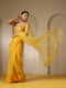 Yellow Organza Cloud Saree