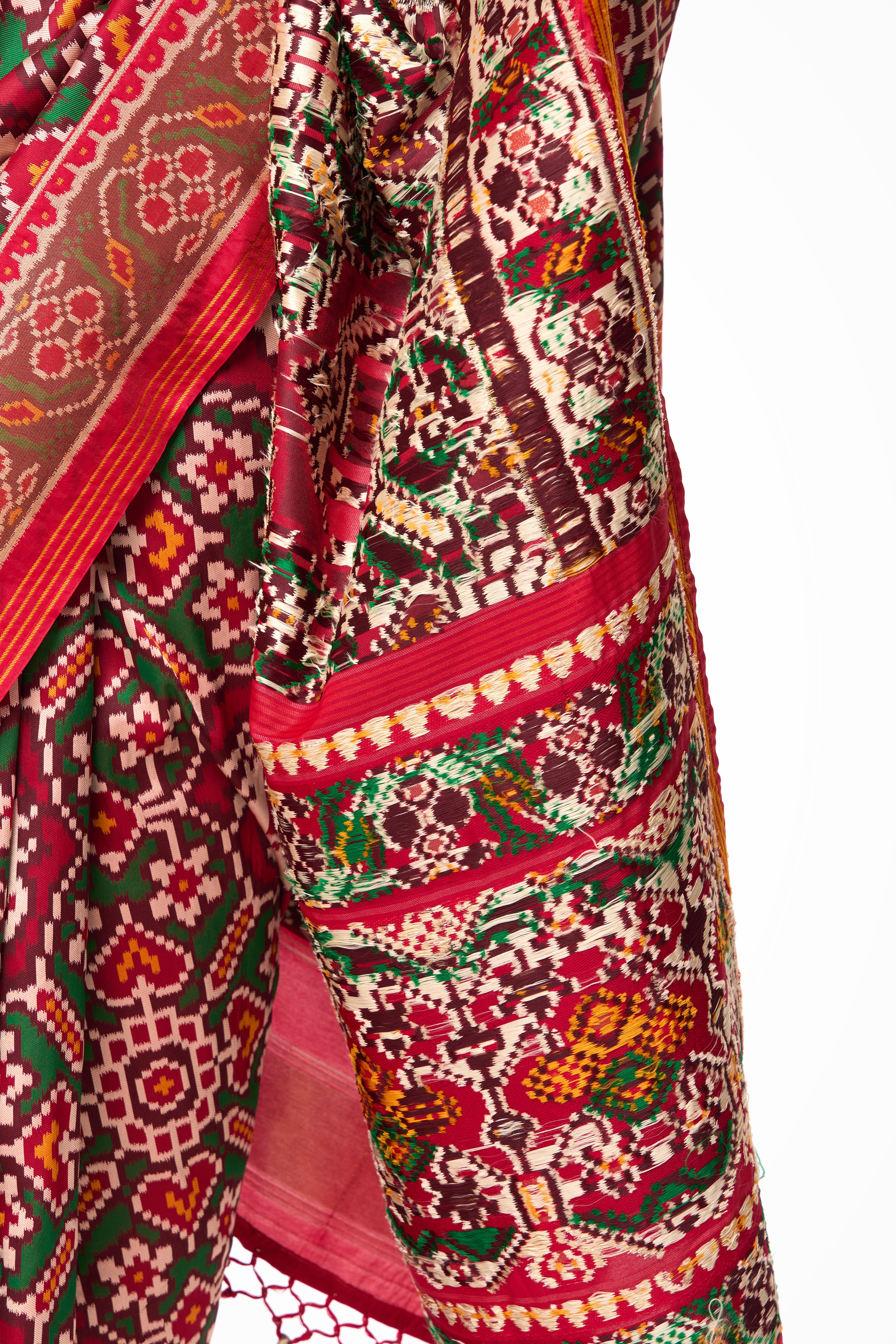 Patola Silk Woven Saree with Blouse Fabric