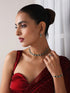 SET - Green Diamond Necklace, Earring, Ring, Bracelet