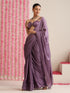 Lilac Crepe Saree with Lace Drops