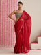 Rouge Allure Chiffon Saree with Lace Edge