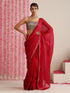 Rouge Allure Chiffon Saree with Lace Edge