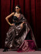 Banarasi Black Purple Jaal Silk Saree with Blouse Fabric