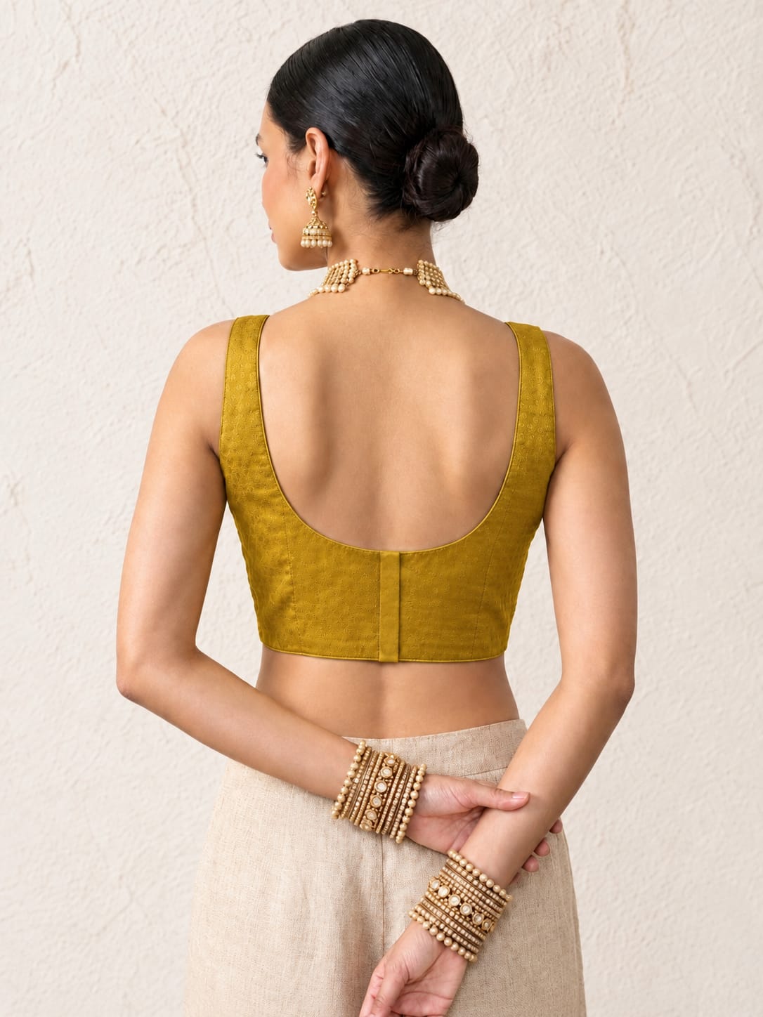 Yellow and Purple Ulta Pulta Reversible Silk Blouse