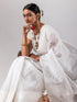 White Tercha Jamdani Handloom Cotton Saree