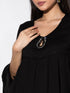 1 pc - Keyhole Black Korean Kurta Top