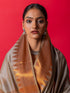 Kansya Grey Temple Saree with Blouse Fabric