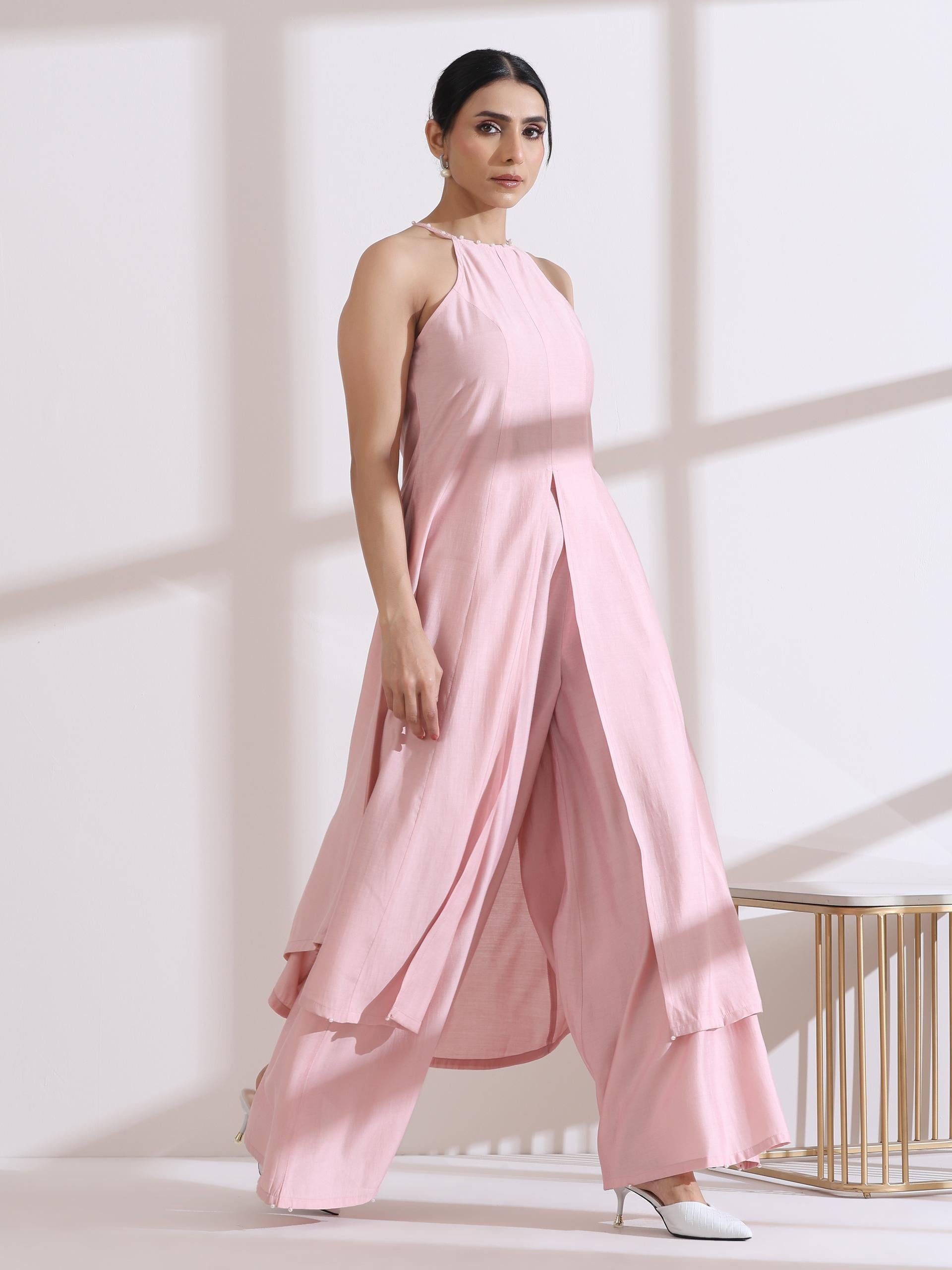 1 Pc Airskin Light Pink Palazzo Pant
