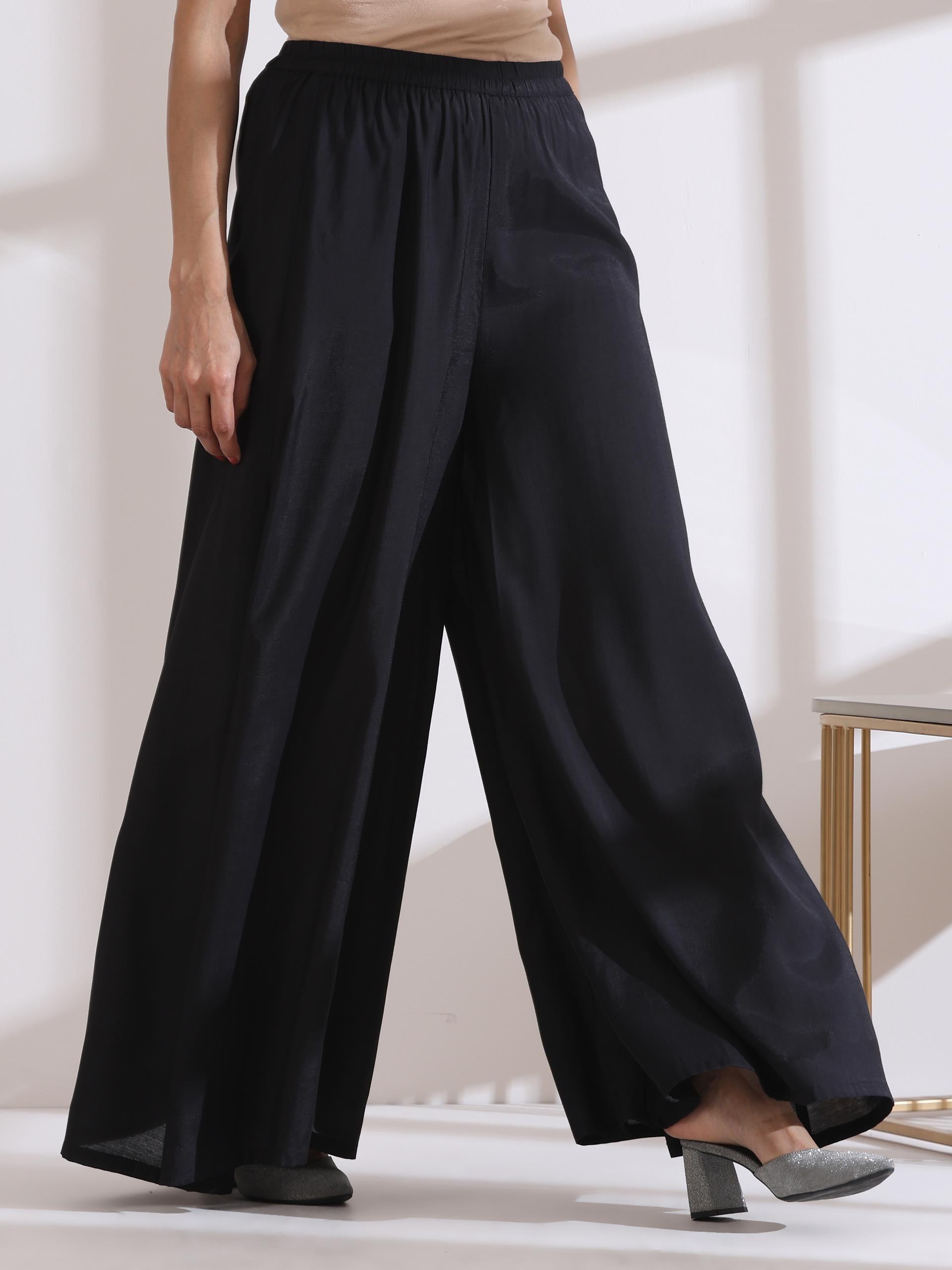 1 Pc Airskin Black Palazzo Pant