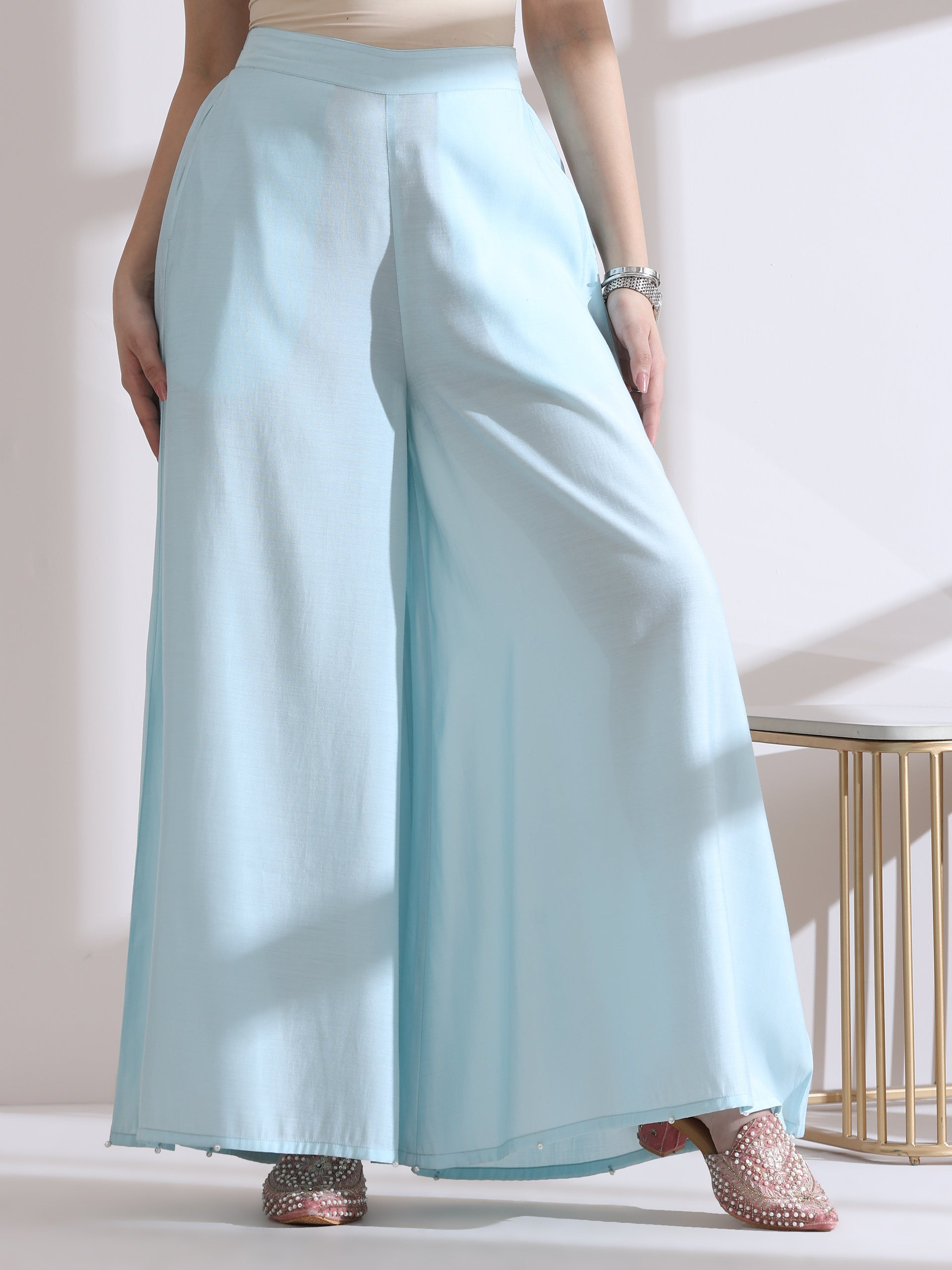 1 Pc Airskin Light Blue Palazzo Pant