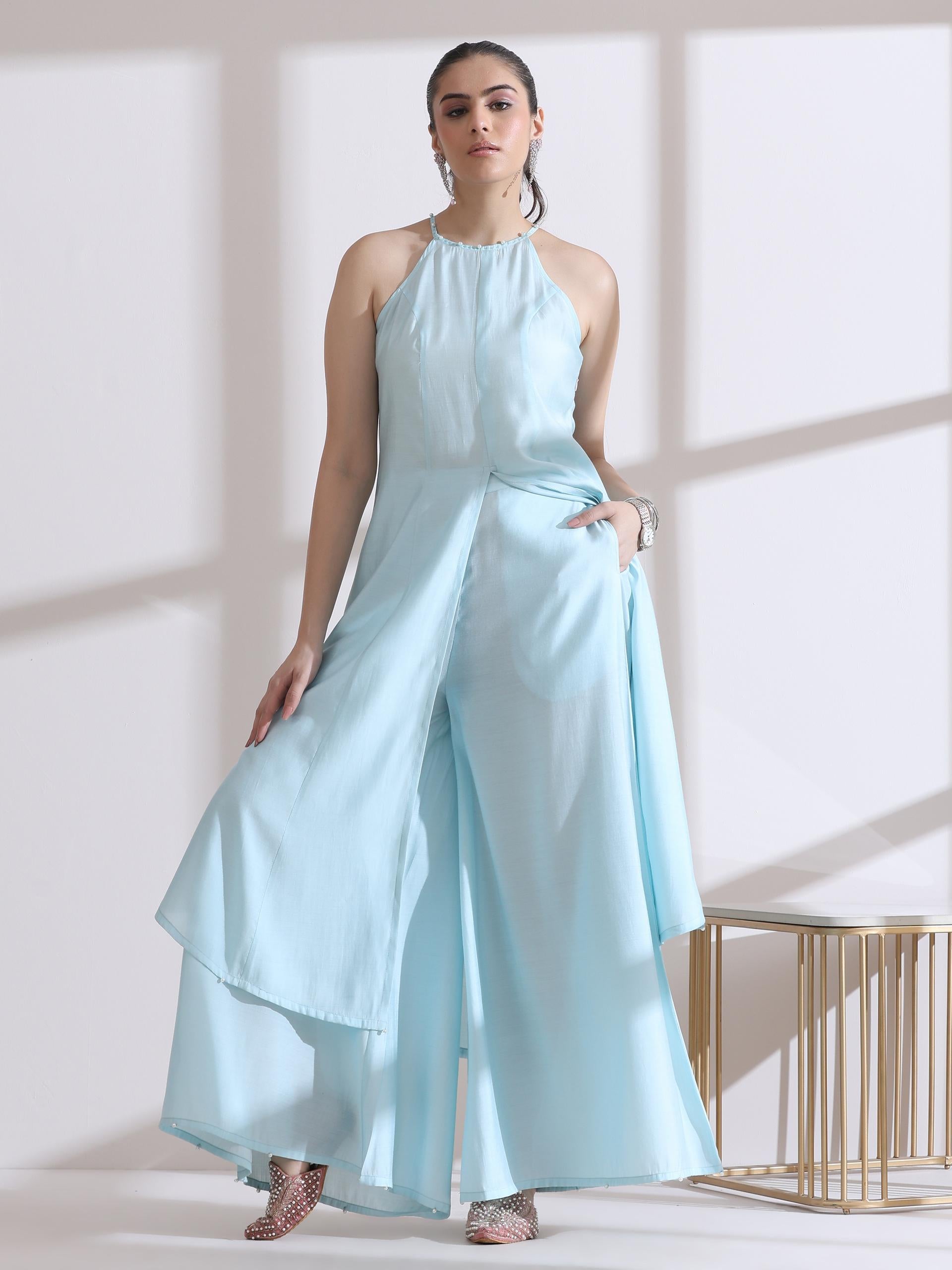 1 Pc Airskin Light Blue Palazzo Pant