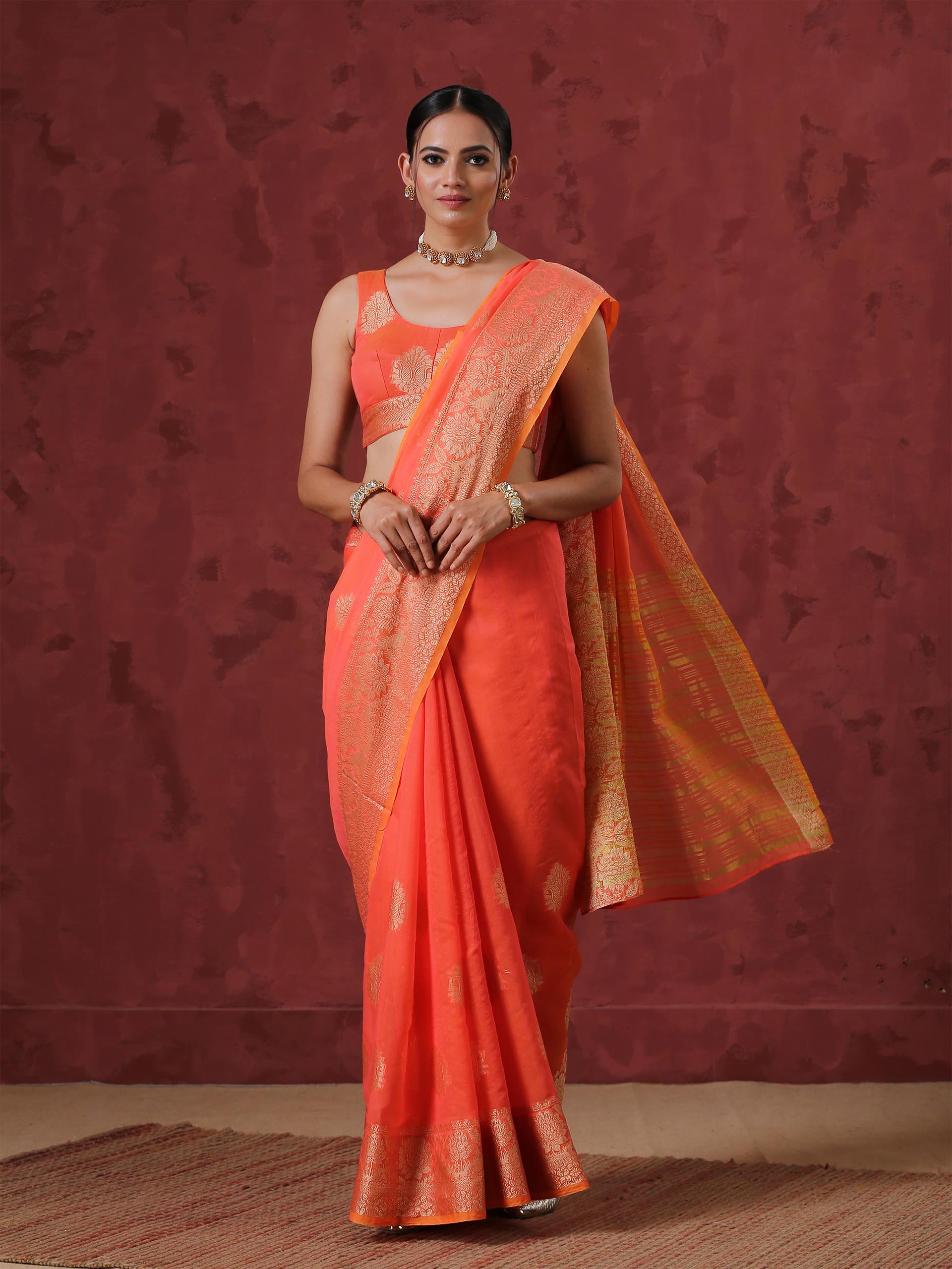 Agni Cotton Saree With Blouse fabric