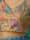 Rainbow Sleeveless Blouse with Gold embroidery
