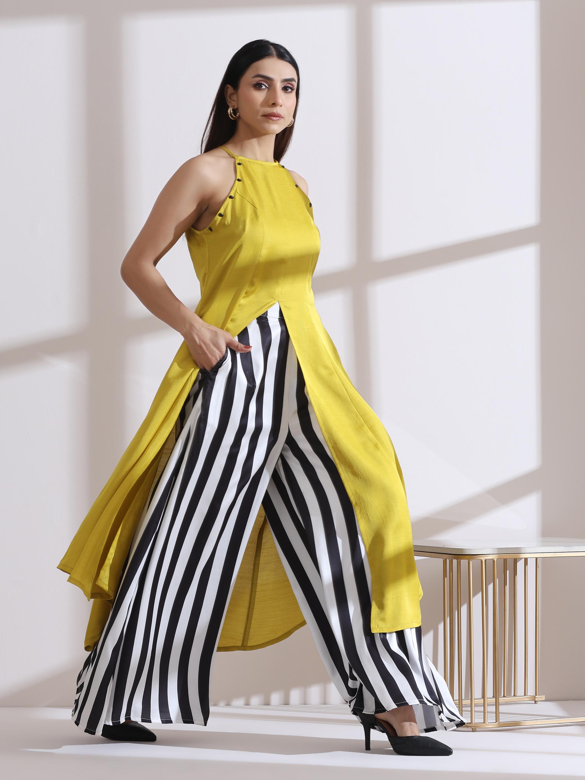 1 Pc Satin Zebra Stripe Palazzo Pant
