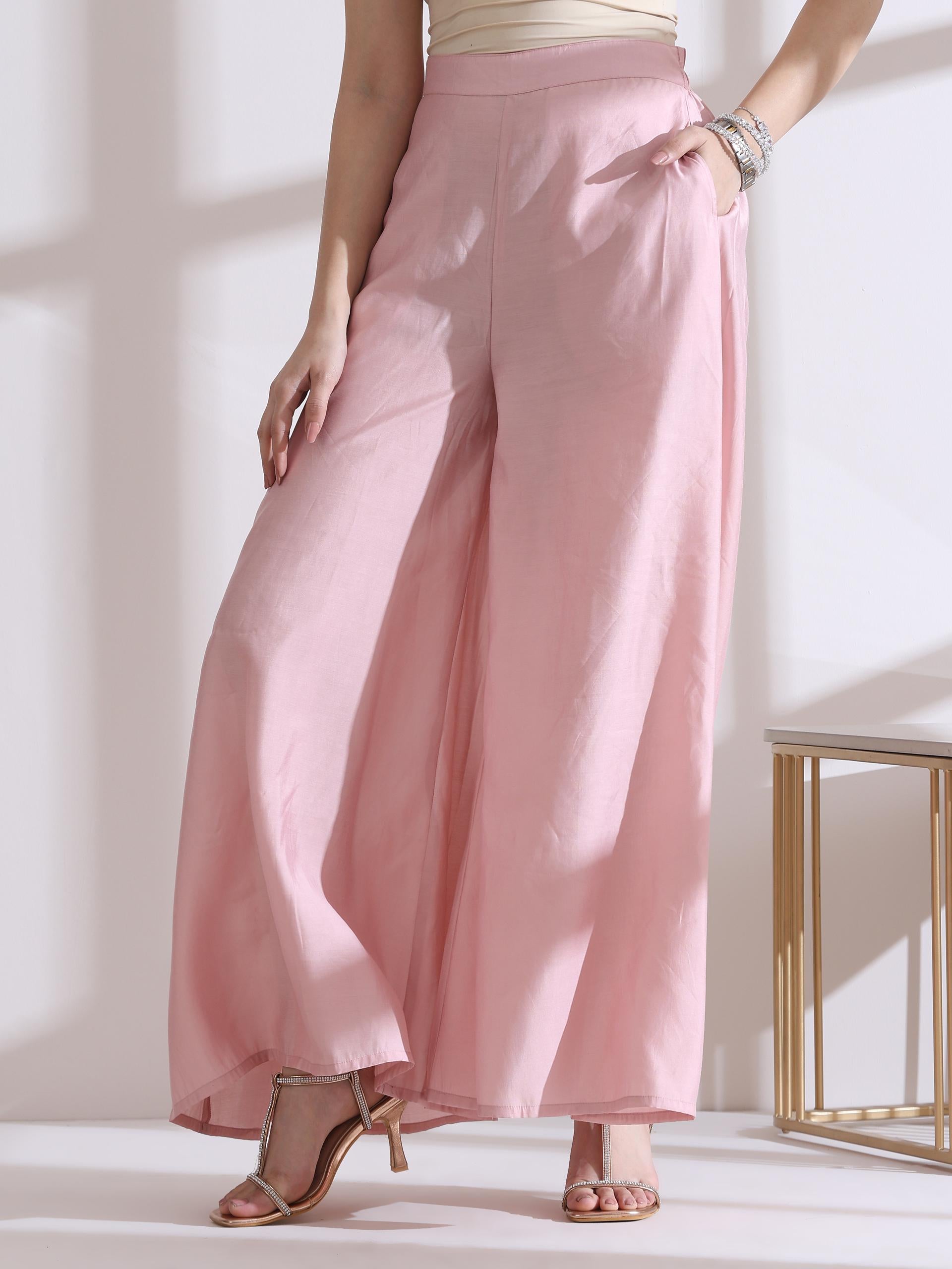 1 Pc Airskin Light Pink Palazzo Pant