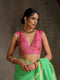 Blouse - Pink Jacquard Sleeveless