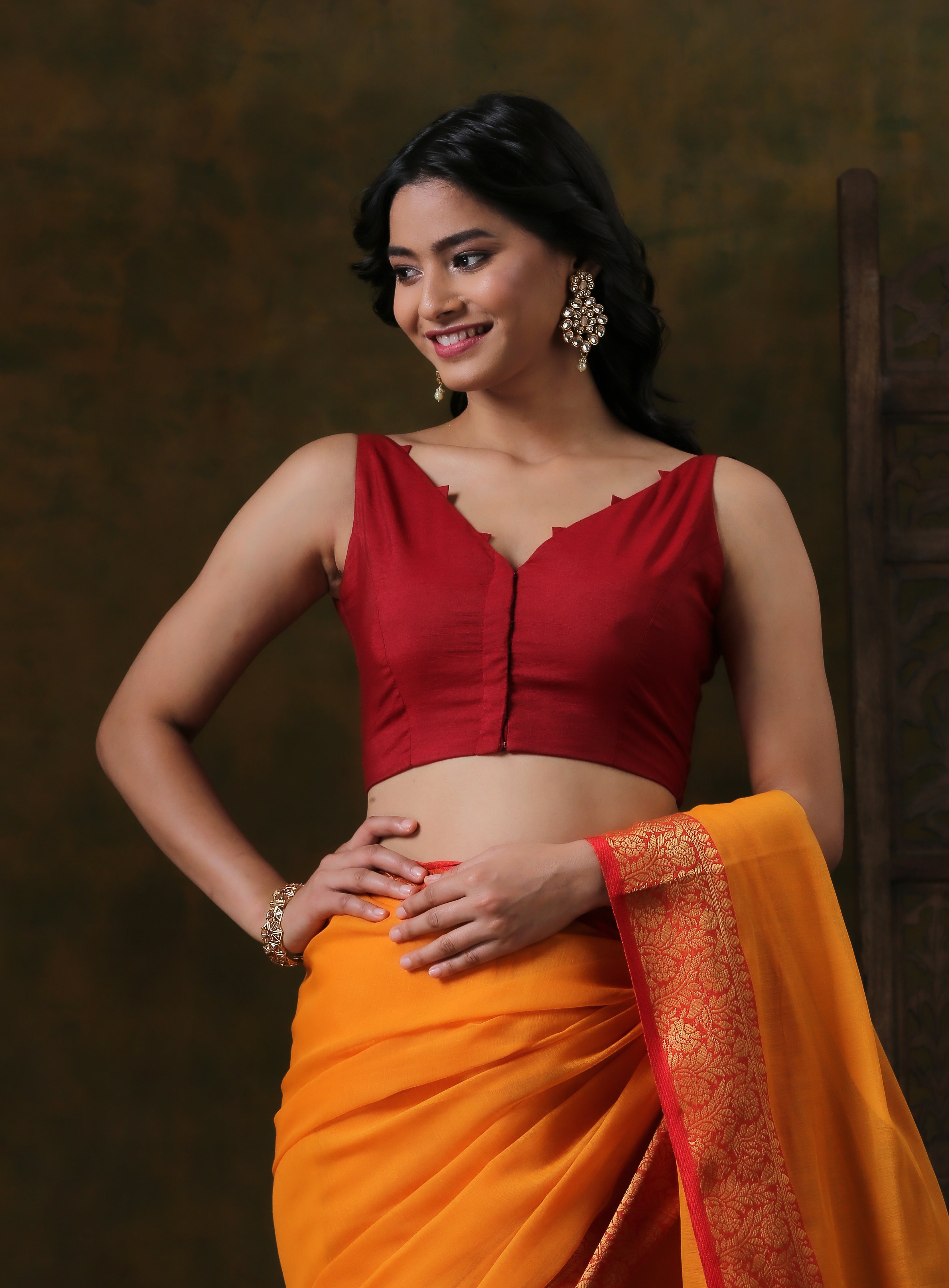 V Neck Saree Latest Sleeveless Saree Jacket Designs V Neck Hot