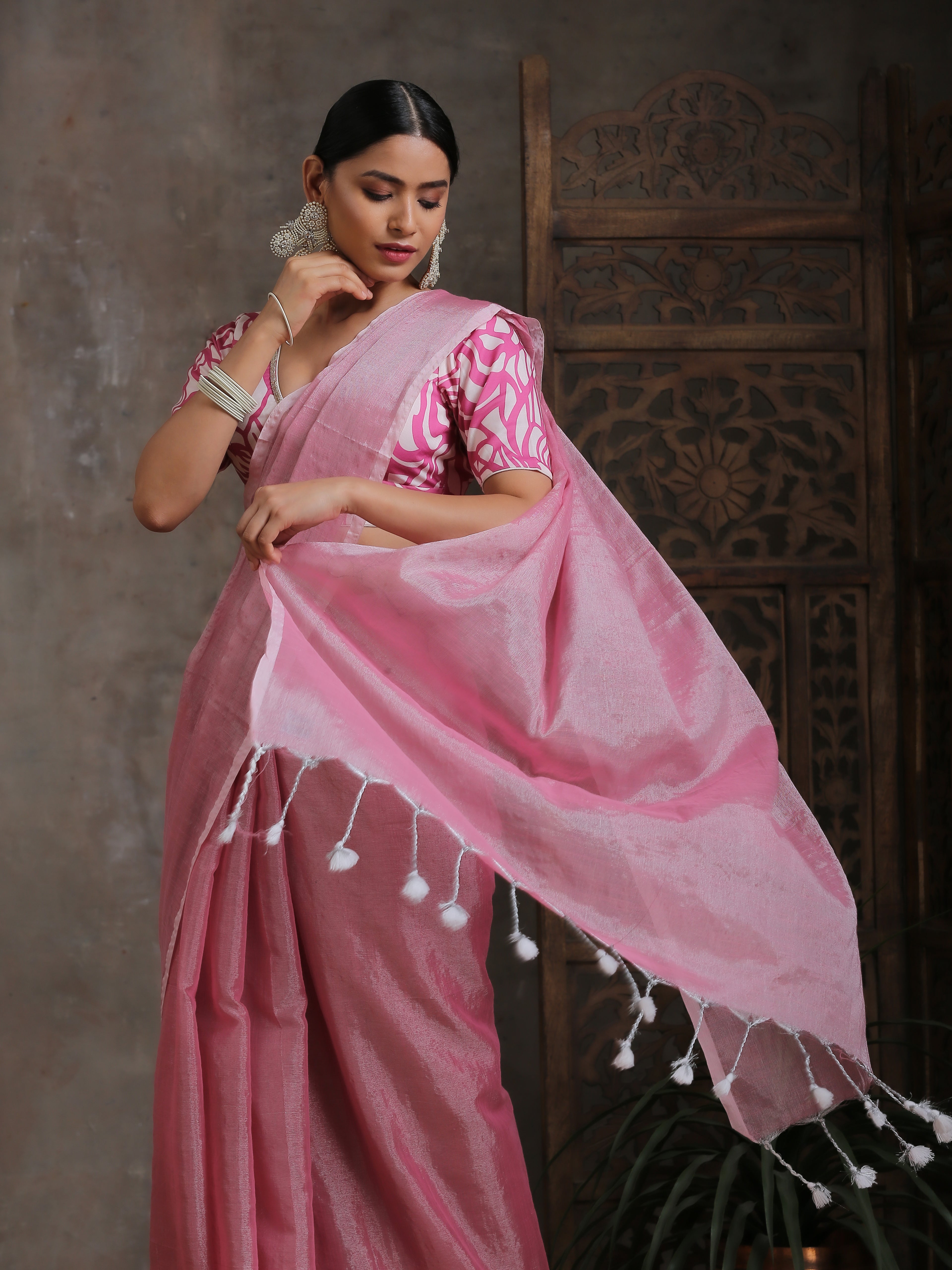 Blouse -Pink Fantasy Print Blouse