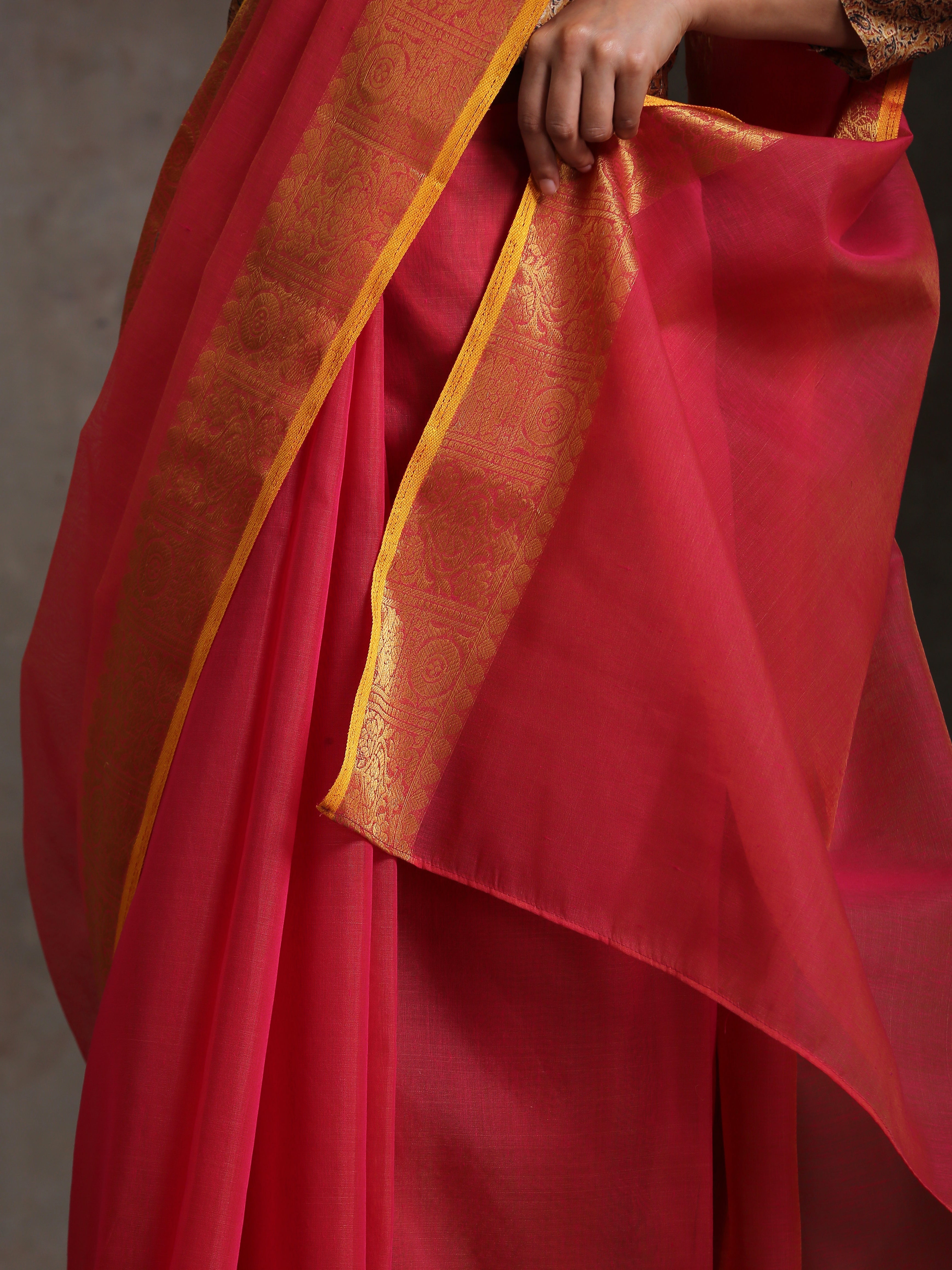 Pink Gem Cotton Saree