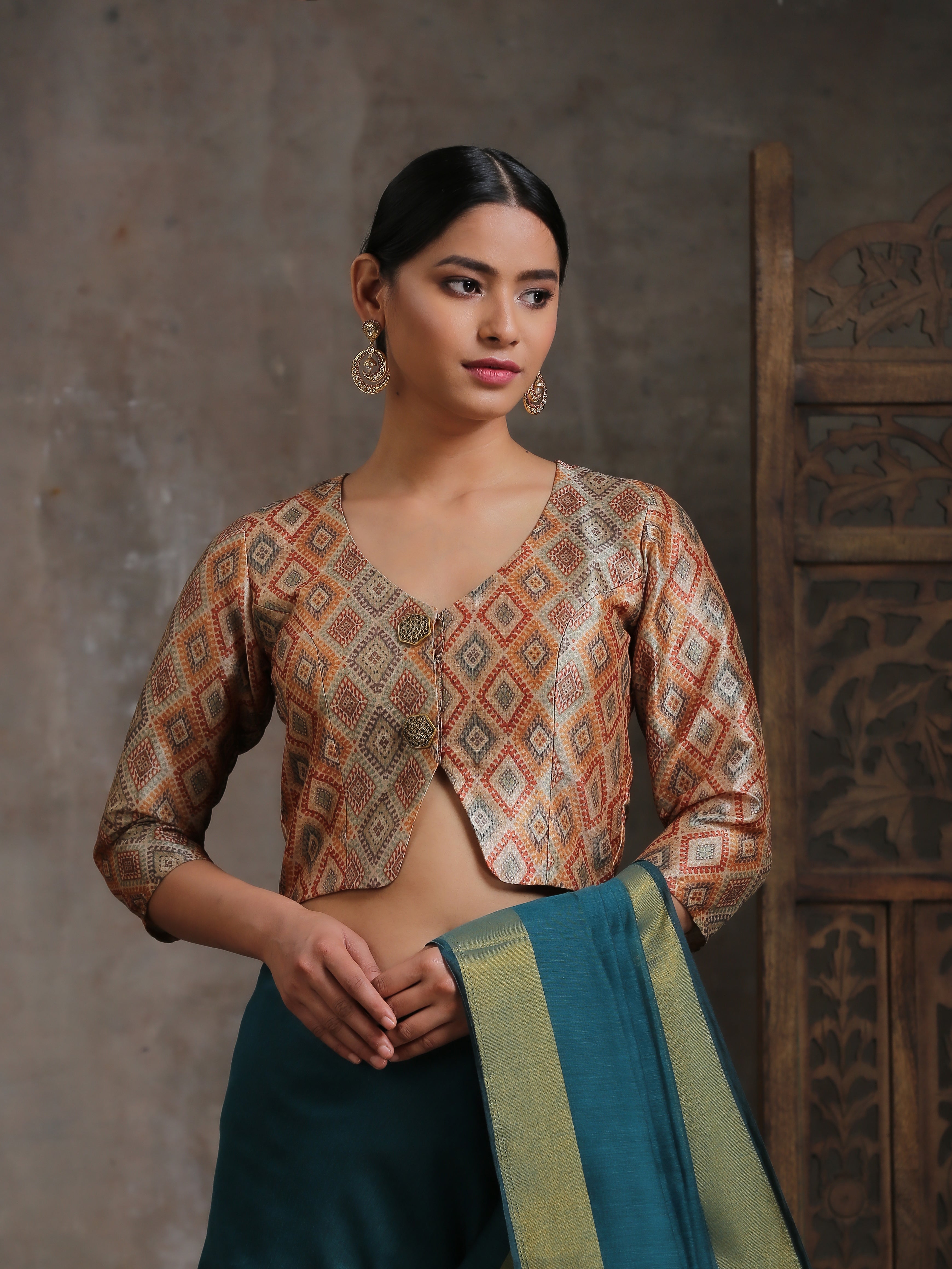 Blouse - Diamond Print Blouse