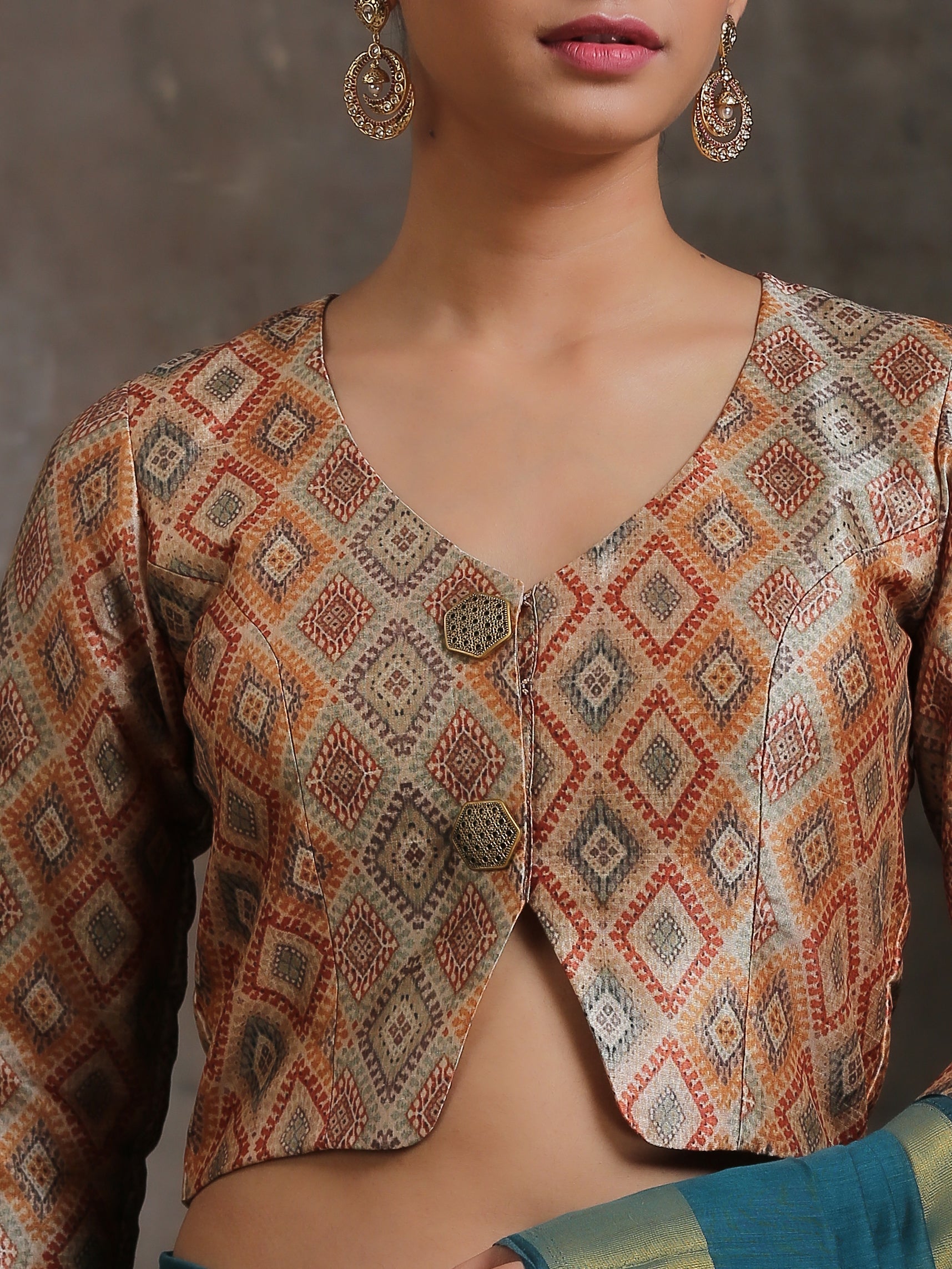 Blouse - Diamond Print Blouse