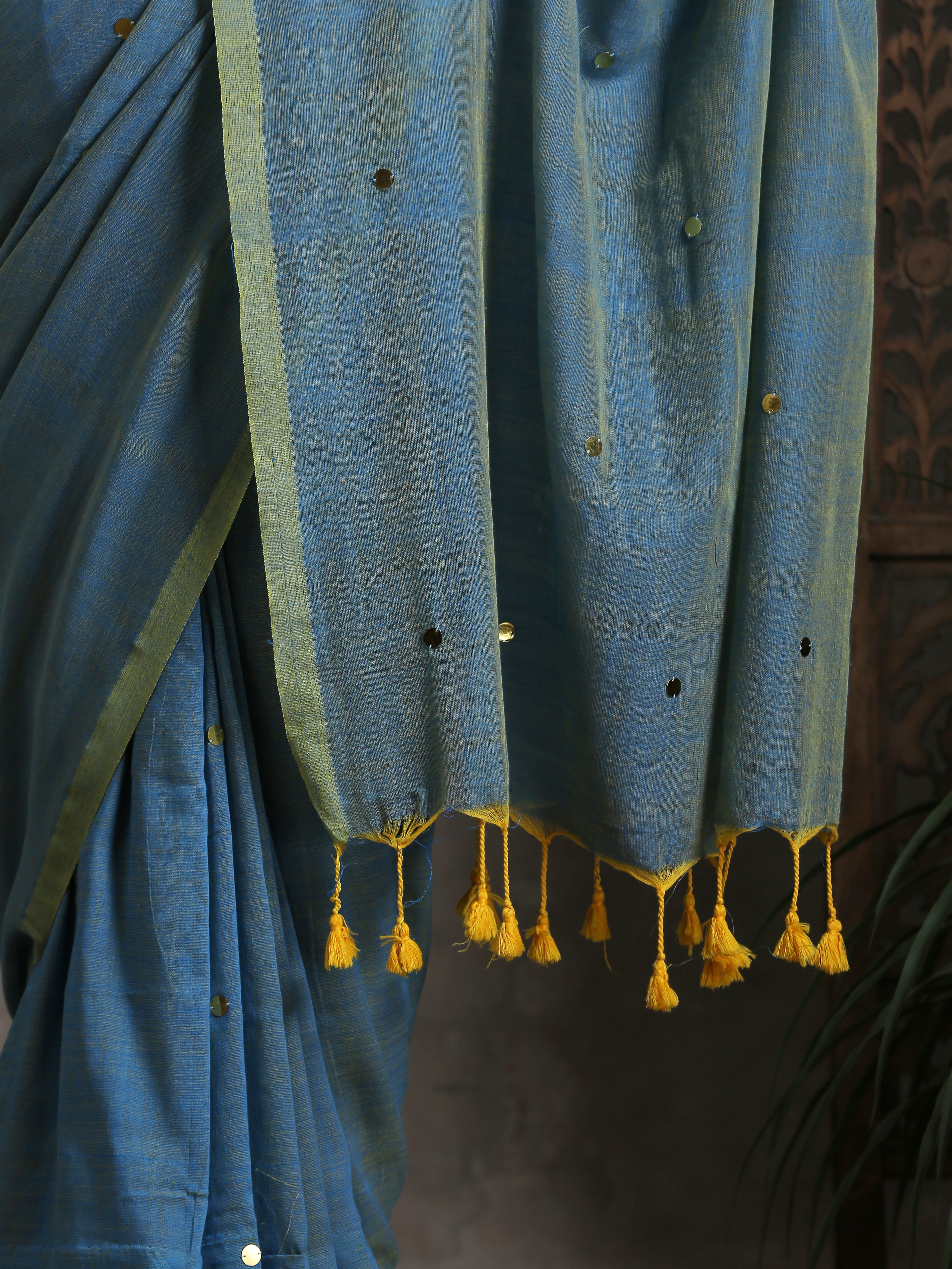 Sky With Stars Cotton Handloom Saree