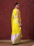 Canary Embroidered Organza Silver Saree
