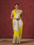 Canary Embroidered Organza Silver Saree