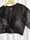 Blouse - Black Satin Short Sleeve blouse