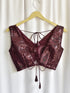 Blouse - Wine Sequin Sleeveless