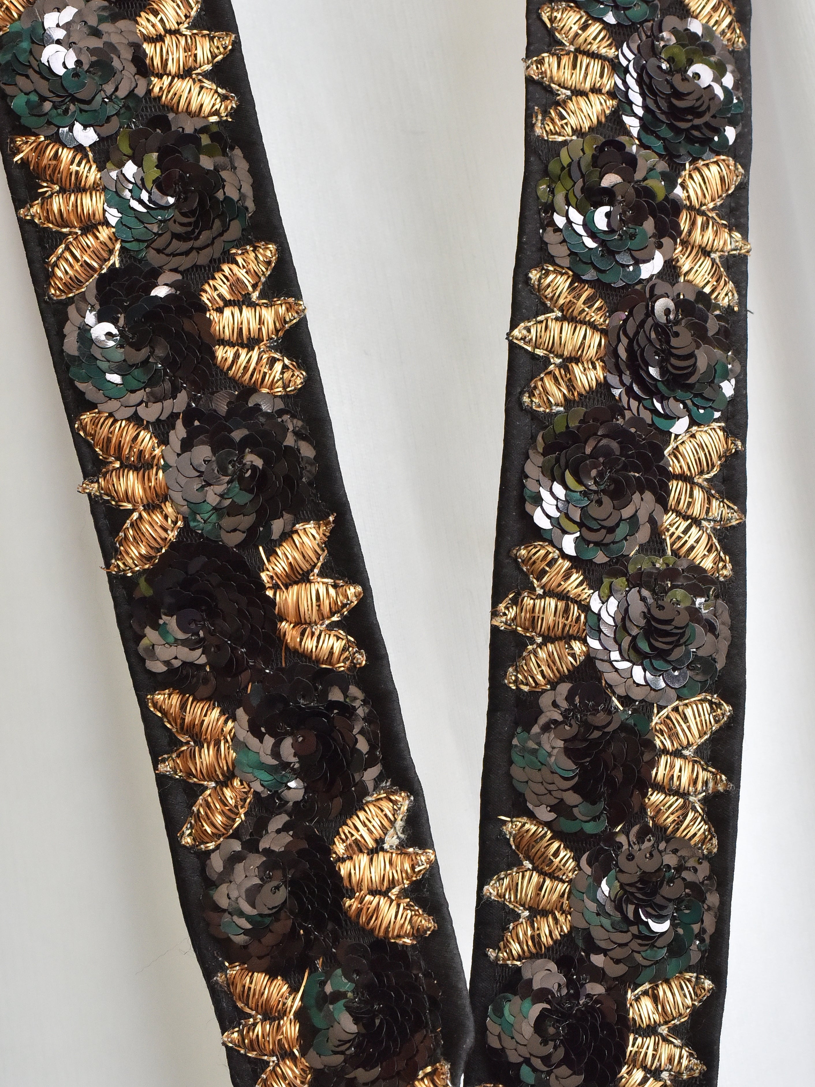 Belt -Black /Bronze with Sequins