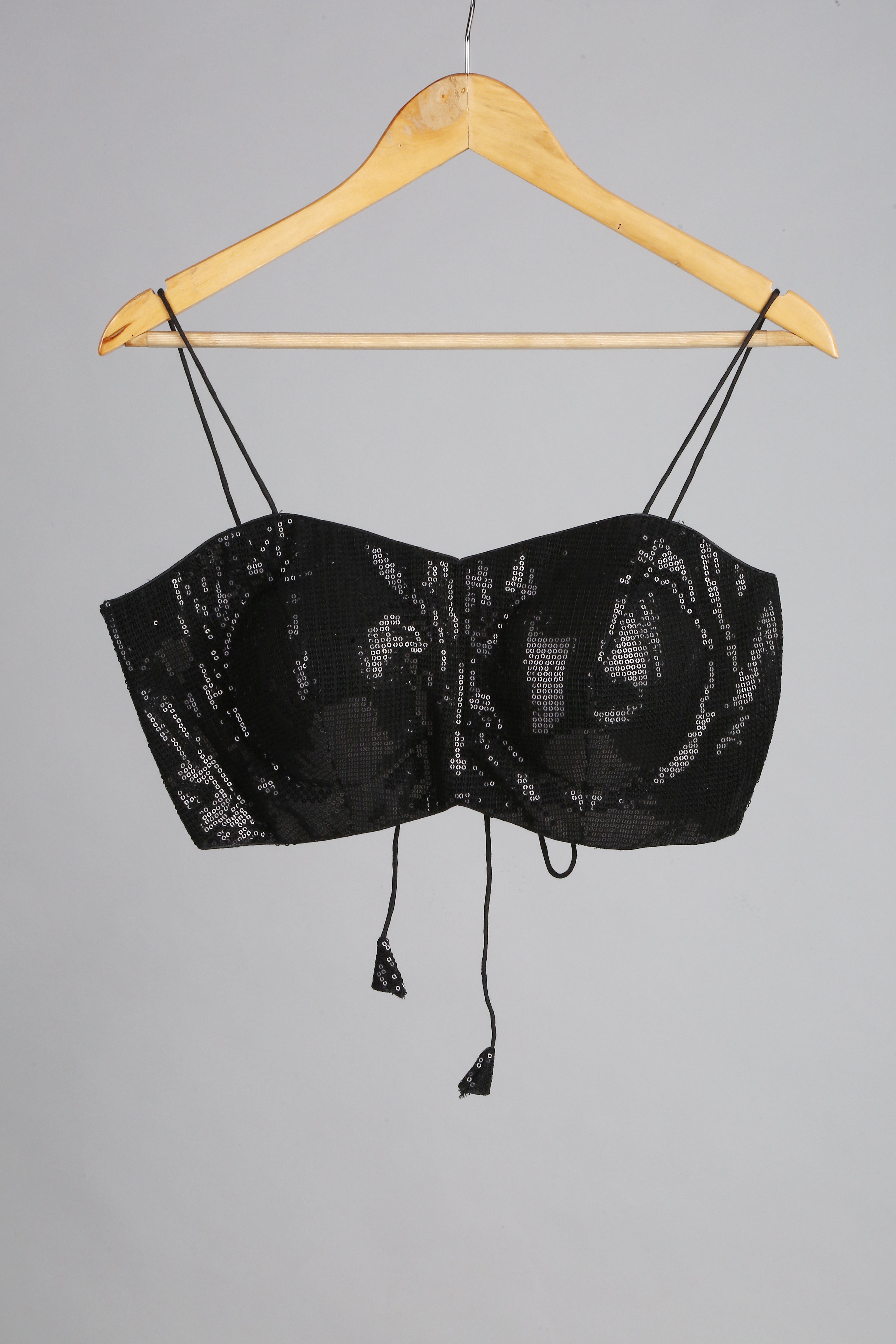 Blouse - Black Sequin Bustier