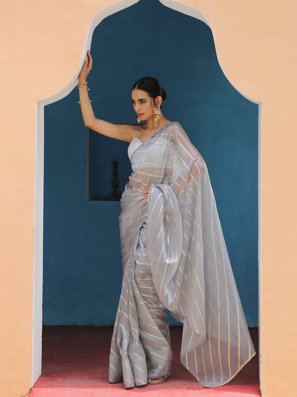 Smoke on Fire Saree