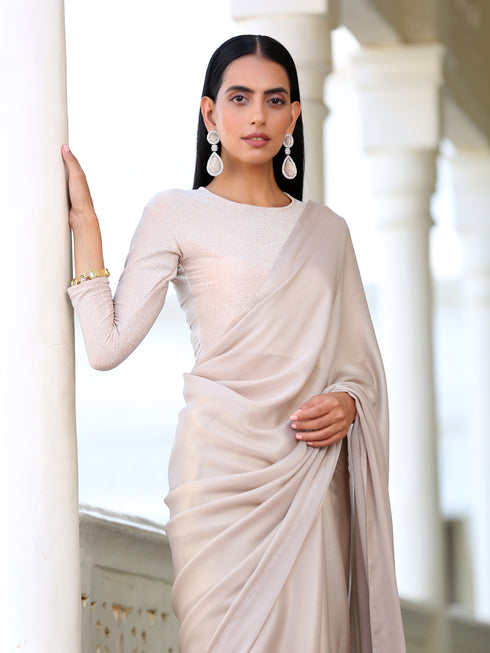 High Stretch Nude Shine Comfort Blouse