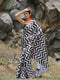 Chevron Printed Saree with Black Sequin Lace