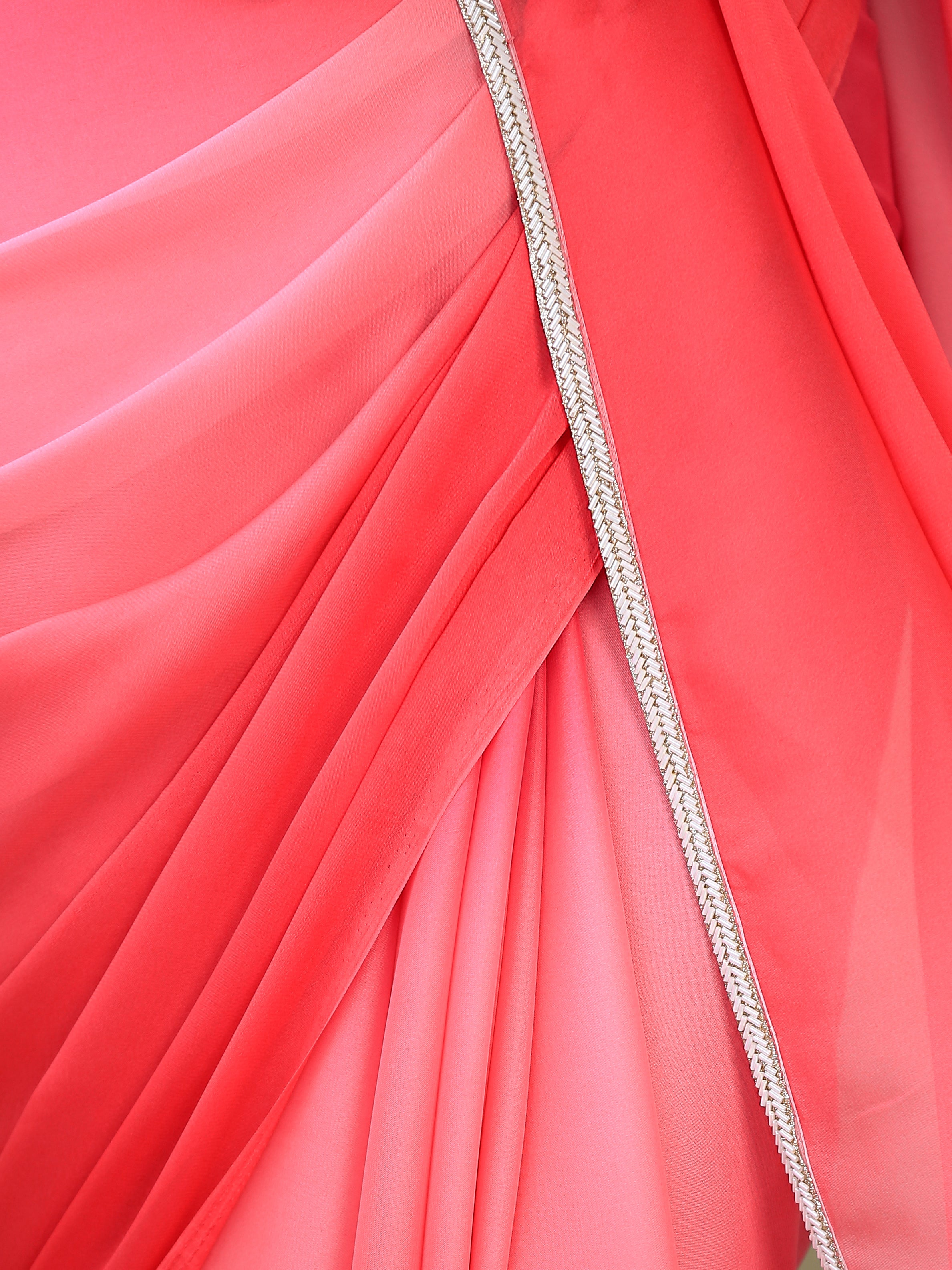 Pink Sunset Chiffon Ombre' Saree